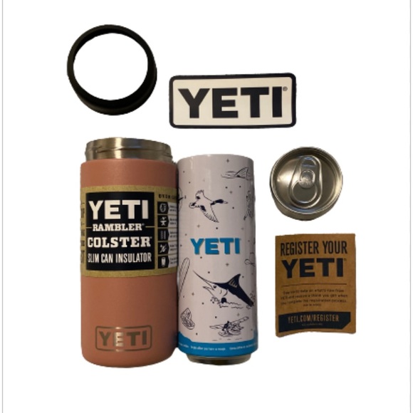 ❤️ New Yeti Rambler Colster Slim Can Insulator Sandstone Pink NWT - Picture 13 of 14